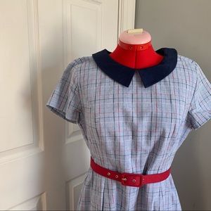 ModCloth Blue Plaid Dress